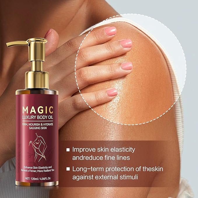 Magic Body Firming Oil, Magic Luxury Body Oil for Skin, Hydrating and Firming Body Oil for Full Body Use - Daily Nourishing Skin Oil, 120ML