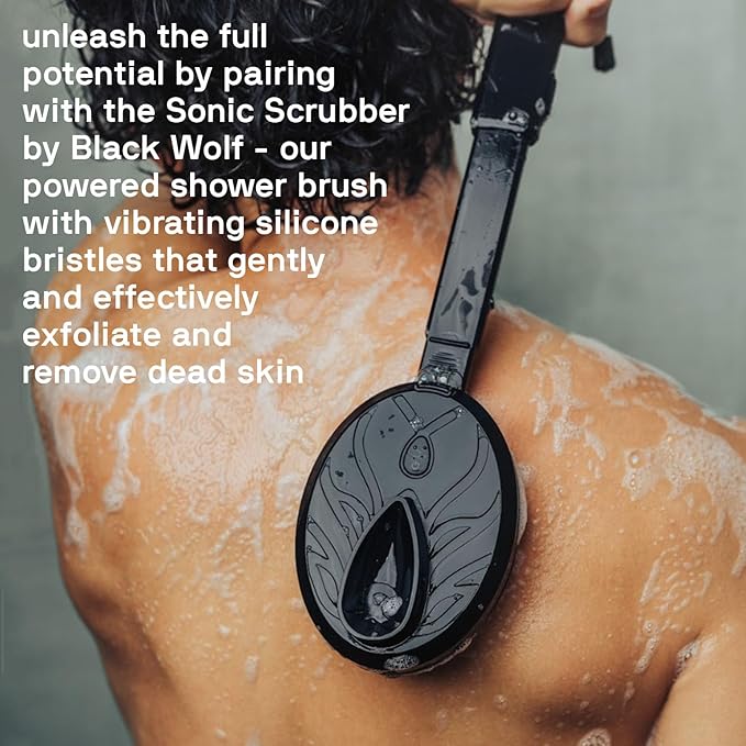 Black Wolf 2-Pack Moisturizing Body Wash Bundle - Mens Hydrating Bodywash for Dry, Dehydrated, & Sensitive Skin - Hyaluronic Acid, Aloe Vera, & Jojoba Oil Body Cleanser Help Remove Oil & Dirt