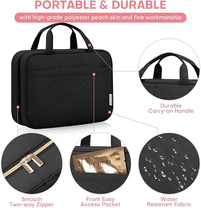 Travel toiletry bag for women,