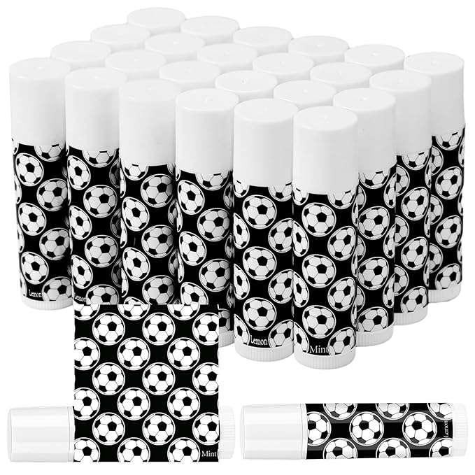 24 Pcs Soccer Lip Balm Soccer Supplies
