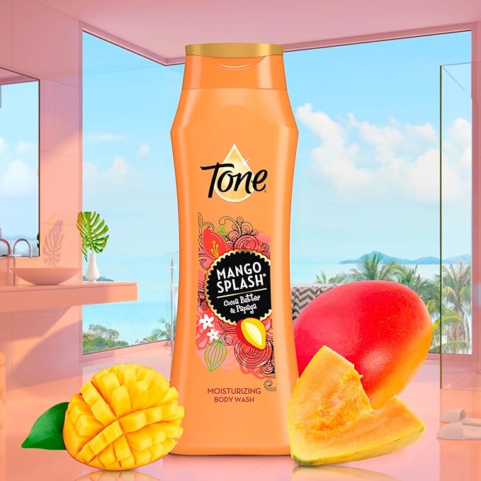Tone Body Wash, Mango Splash, 16 Ounce (Pack of 6)