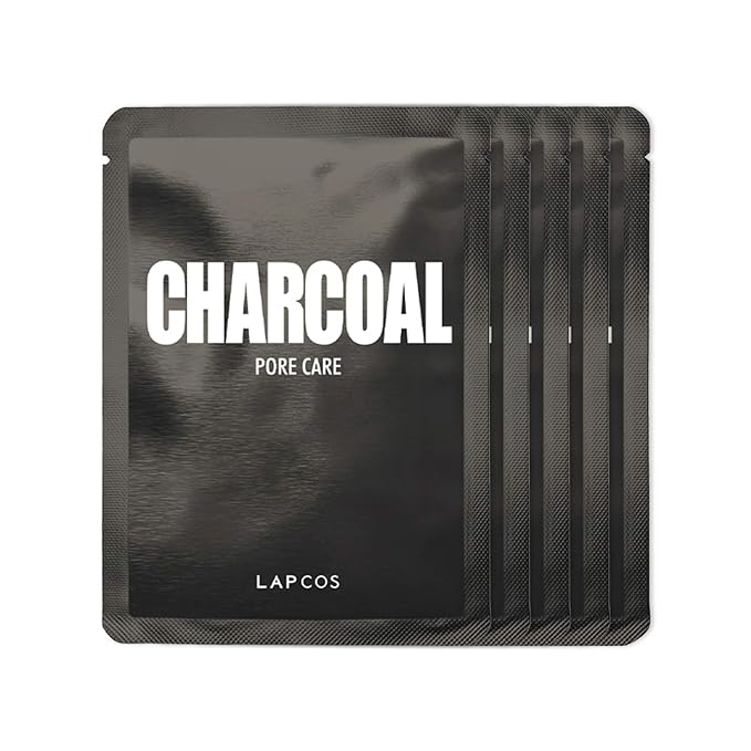 LAPCOS Charcoal Sheet Mask, Daily Face Tighten
