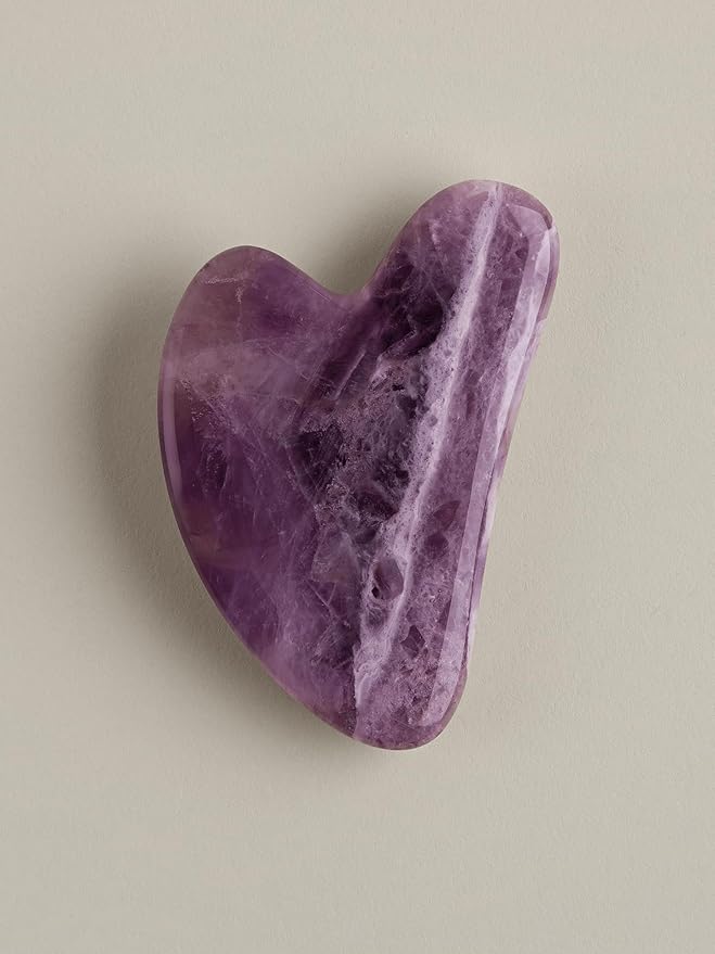 Mount Lai Amethyst Gua Sha Facial Tool – The Stone of Inner Clarity – 100% Genuine Amethyst Stone Face Sculpting Tool for Lymphatic Drainage, Puffiness Reduction & Confident Radiance