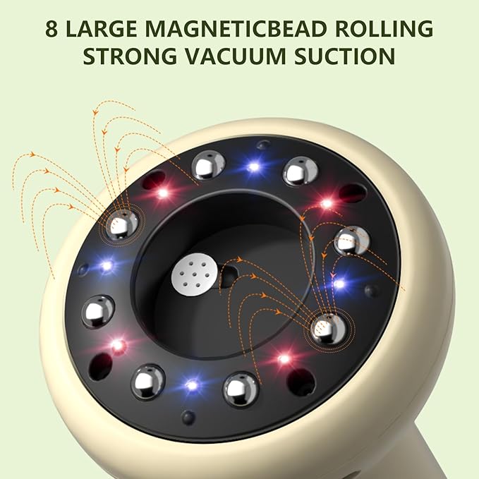 2 in 1 Handheld Gua Sha & Cupping Massager - 9 Modes Electric Vacuum Suction for Muscle Recovery, Body Sculpting Massage, Cordless Rechargeable for Back, Legs, Arms