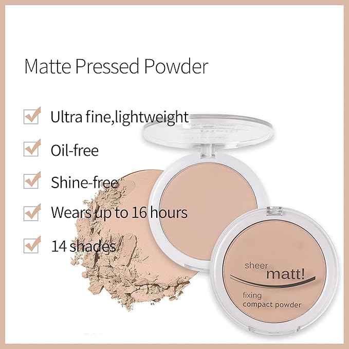 MAEPEOR Pressed Powder 8 Colors Oil Control Matte (07 Sand)