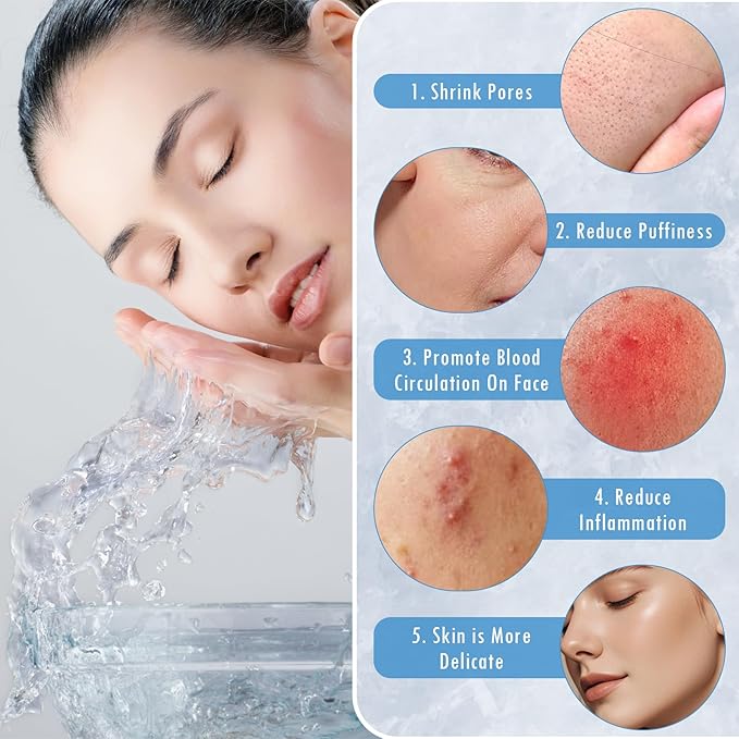 Foldable Face Ice Bath Bowl, Face Bowl for Ice With Built-in Ice Tray, Collapsible Silicone Facial Ice Bath Bowl for Cold Plunge Therapy, Skin Tightening, Travel Cold Bath Spa Tool, Black