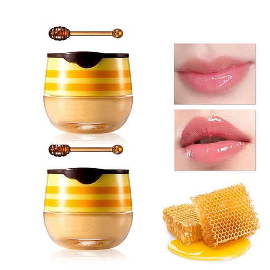 2Pcs Honey Pot Bee Lip Balm