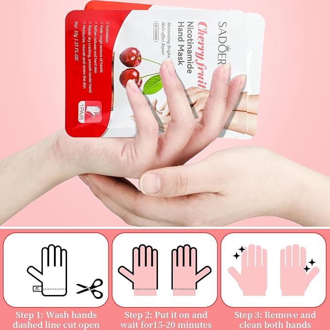 24 Pcs Fruits Beauty Hand Mask Bulk Hydrating Hand Moisturizing Gloves Treatment Mask for Spa Kit Sleeping Skincare Gift Beauty Kits for Women