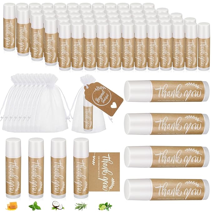 100 Set Thank You Lip Balm Guests