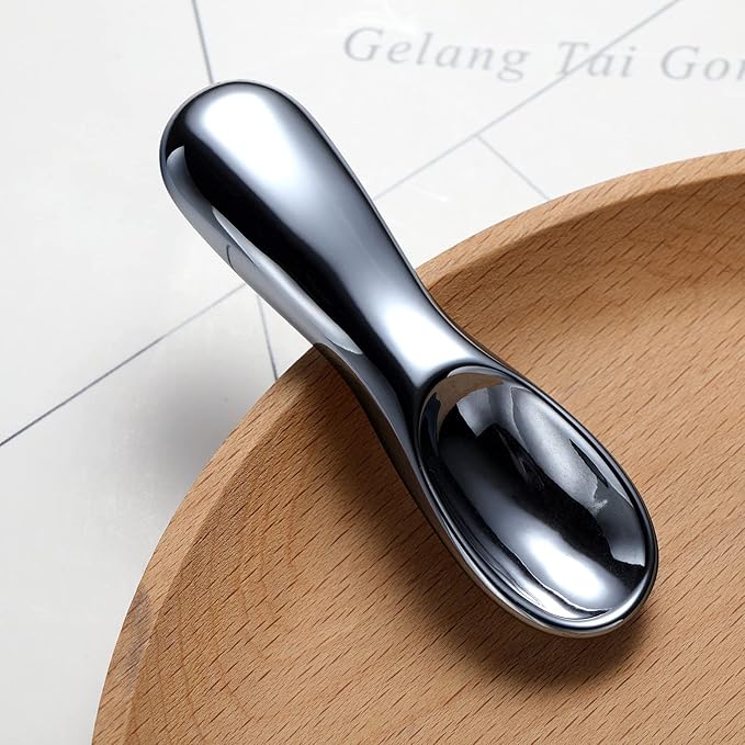 HOTACE Terahertz Energy Stone Gua Sha Scraper Tools Lymphatic Drainage Massager Facial Beauty Tools-Spoon Shape