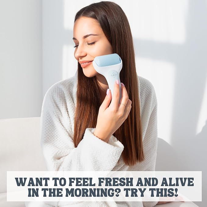 Ice Roller for Face Premium Facial Ice Roller with Carry Case and 2X Rollers for Long Lasting Cold - Eye Roller for Puffy Eyes & Cold Massage for Migraines