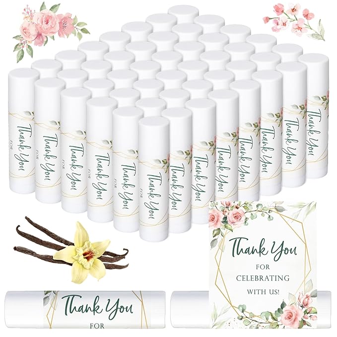 Whaline 60Pcs Thank You Gift Lip Supplies