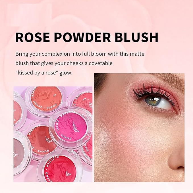 MAEPEOR Matte Face Blush 8 Colors Lightweight Natural (Color 08)