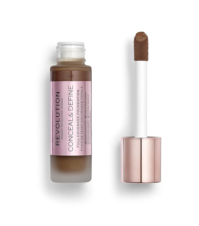 Makeup Revolution Conceal and Define Foundation, Full Coverage Fl Oz