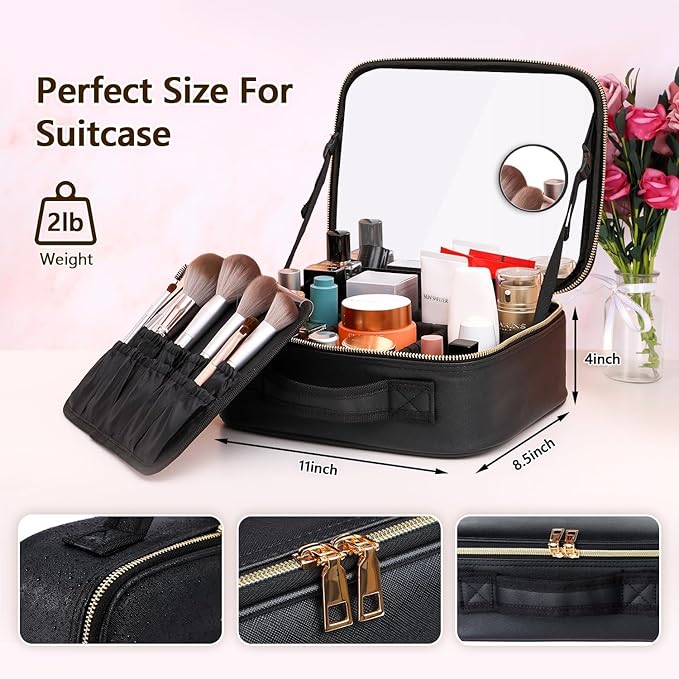 Vanmrior travel makeup bag make