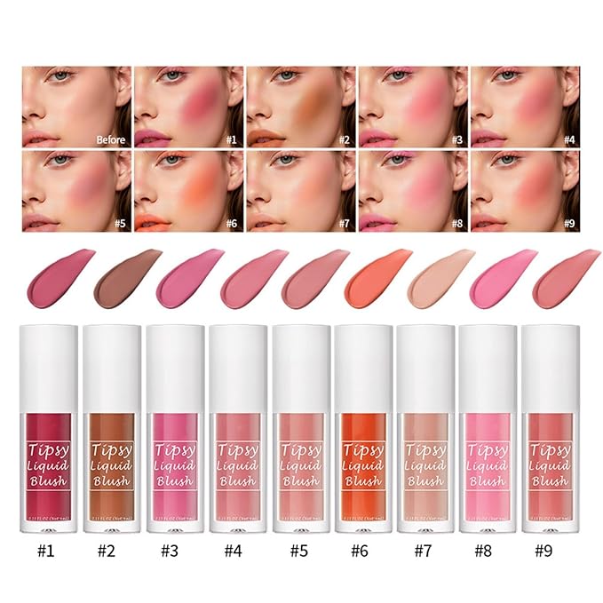 MAEPEOR Matte Liquid Blush 9 Colors Soft Cream (Color 09)