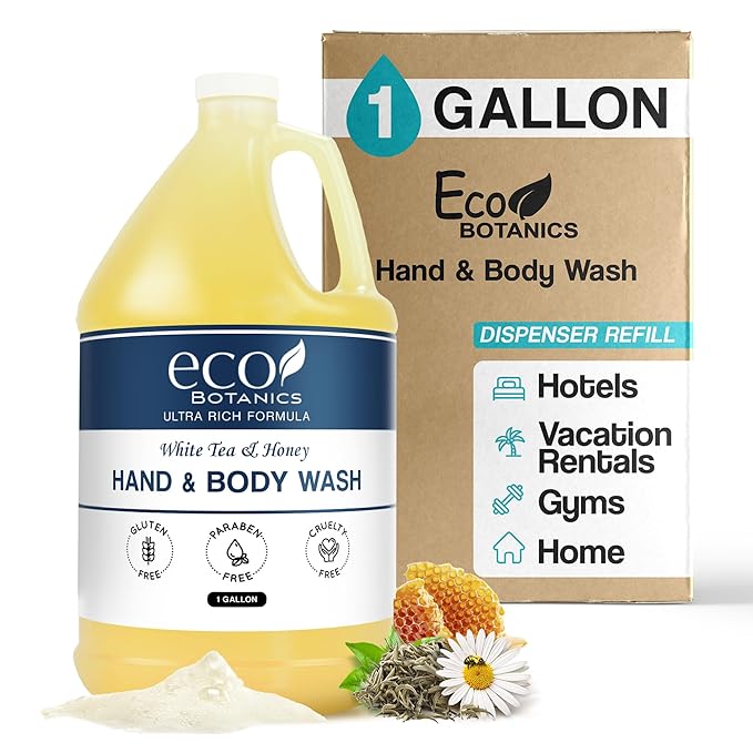 Terra Pure Eco Botanics Hotel Body Wash/Hand Soap | 1 Gallon | Designed to Refill Soap Dispensers (Single)