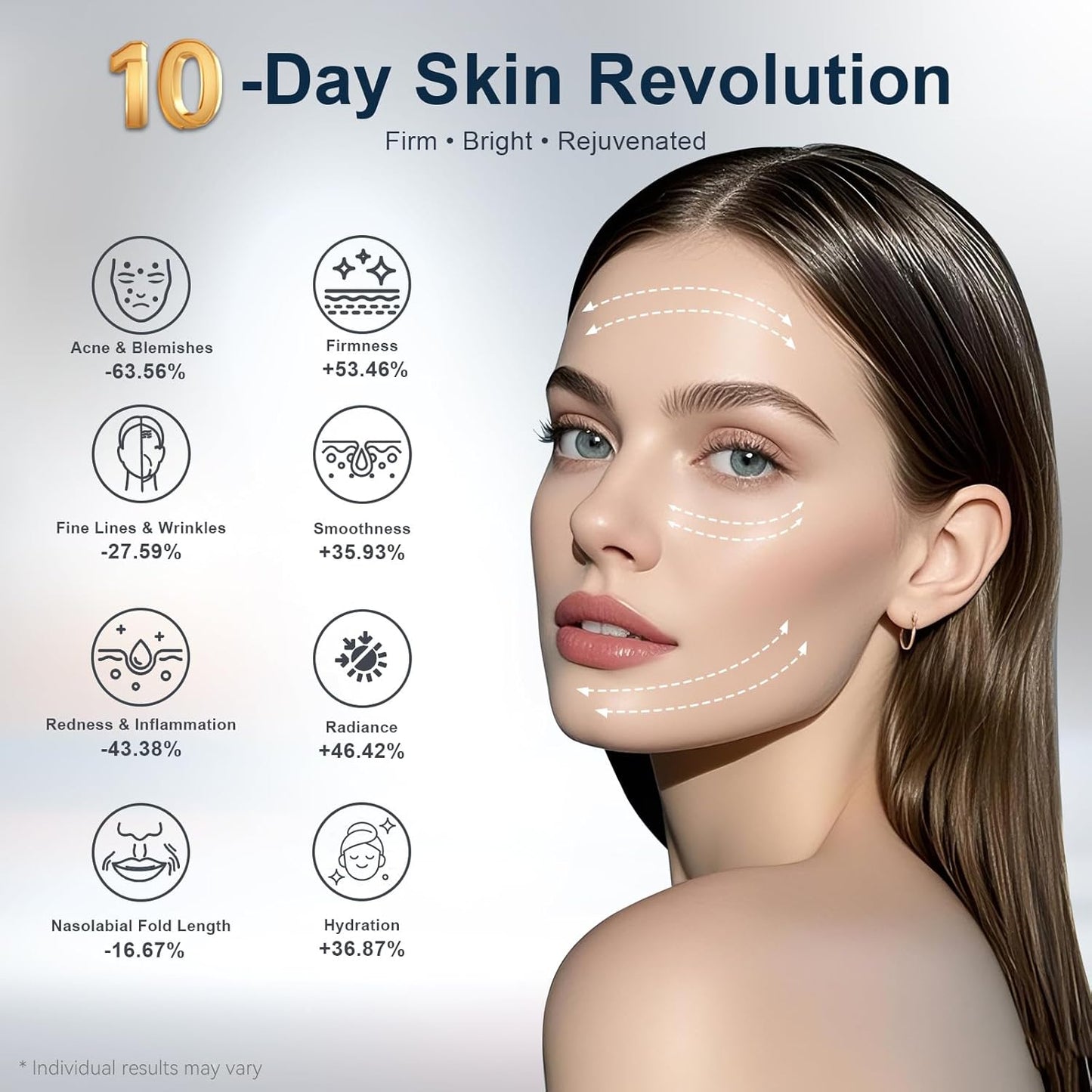 Red Light Therapy Mask for Face, 8 Modes Ultra Lightweight Red Light Mask with 850nm Near Infrared, 2000mAh Rechargeable Portable LED Face Mask Light Therapy with Timer for Anti-Aging at Home