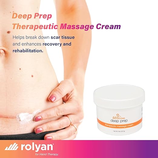Rolyan Deep Prep Therapeutic Massage Cream, 8 oz