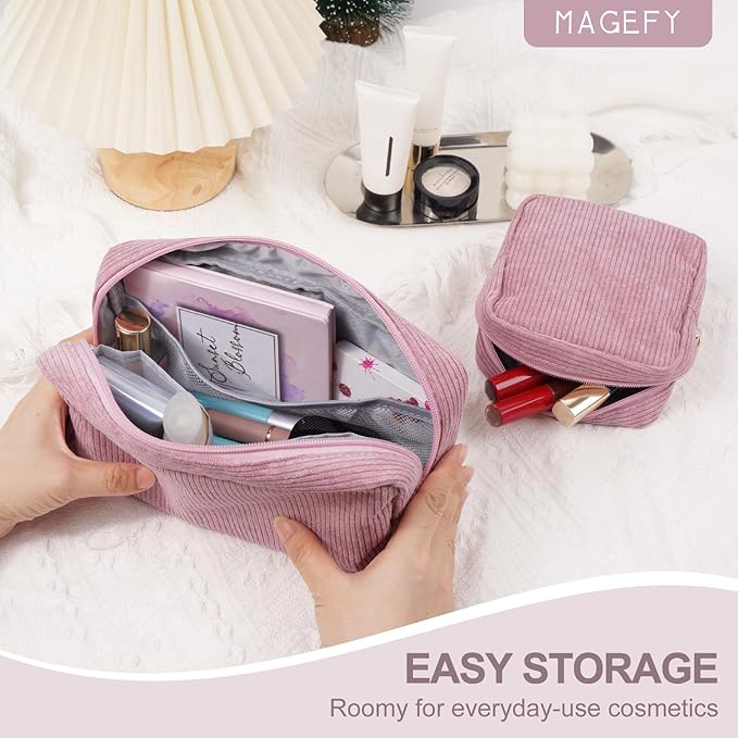 Magefy 2 pcs makeup bags