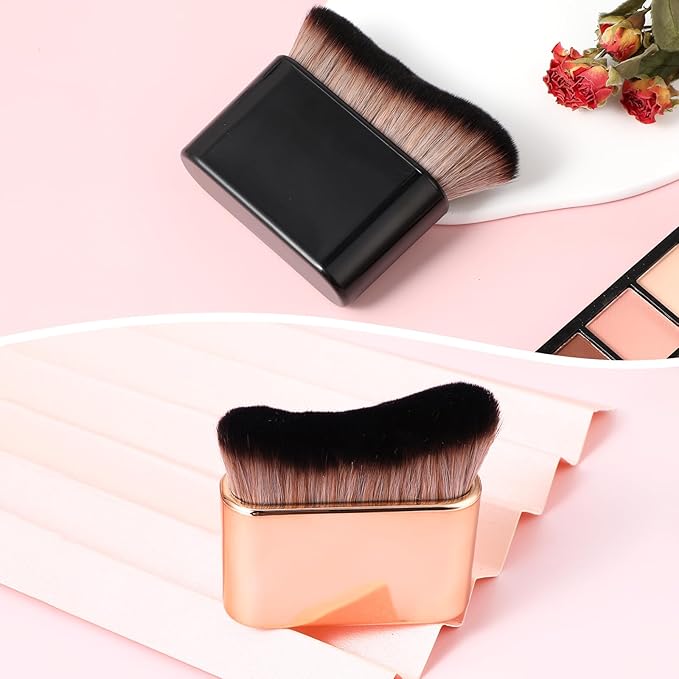 2 Pcs Self Tanning Brush Sunless Body Tanner Brushes Fake Tan Leg Makeup Foundation Brush Fine Cosmetic Application Tool for Blending Tanning Mousse Kabuki Face Spray