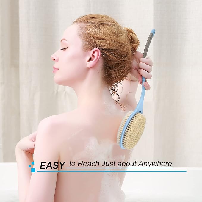 Shower body brush with soft