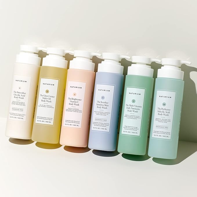 Naturium The Brightener Vitamin C Body Wash, Gentle Cleanser for Smoother-Looking Skin, Removes Dirt, Oil & Other Impurities, 16.9 oz