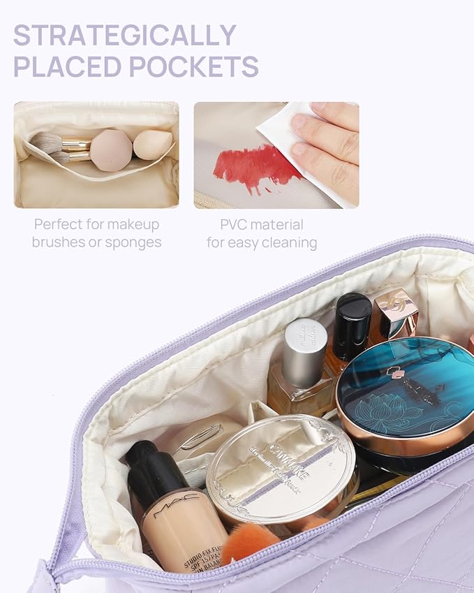 Telena puffer makeup bags for