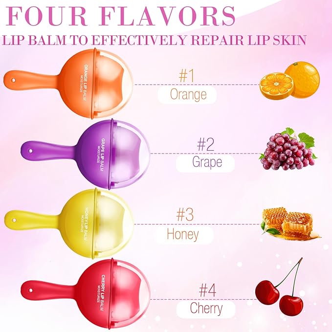24 Pcs Lollipop Lip Balm Bulk
