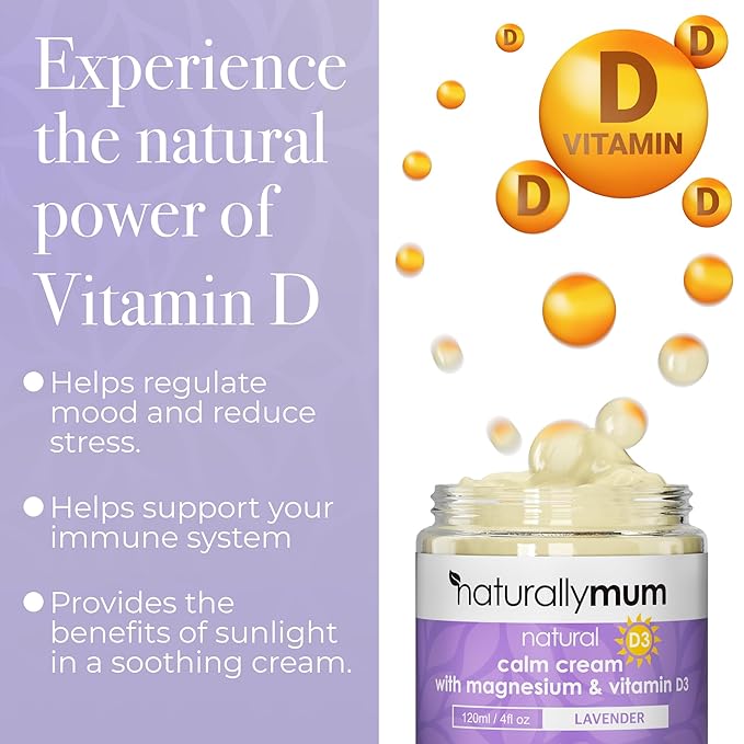 Magnesium Cream with Vitamin D3 [4 Fl Oz] - Magnesium and VIT D Lotion - Turmeric & Arnica Calm Cream - Magnesium and VIT D3 - Lavender