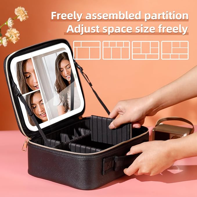 Vanmrior travel makeup bag with