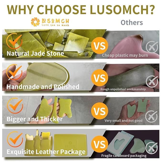 Skin Care Set, 1 Pack 3 in 1 Jade Gua Sha Massager, Pink,Guasha Tool for Face and Body, Truly Beauty Products