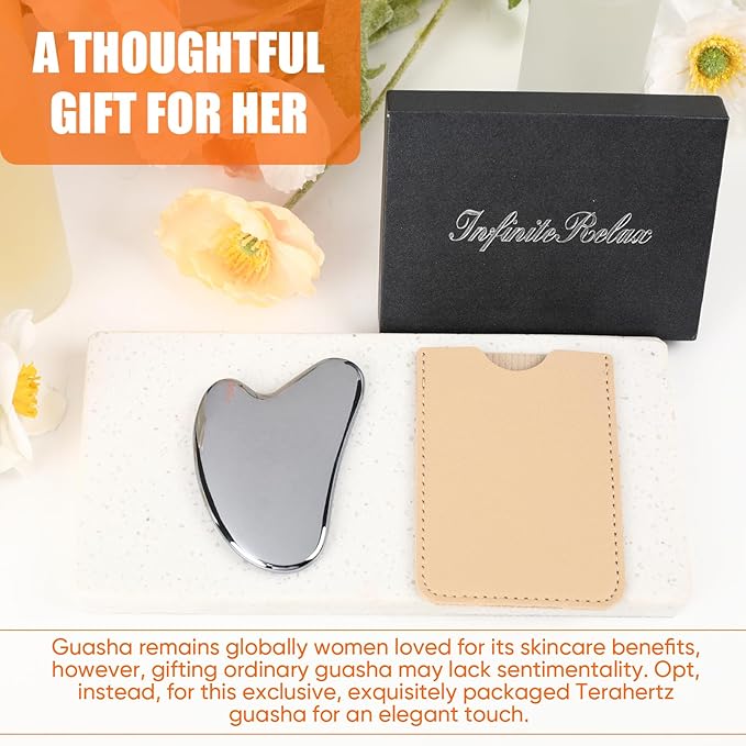 Terahertz Gua Sha Facial Tools,Cryo Gua Sha Tool for Face and Body, Gua Sha Massager Tools for Reduce Puffiness and Improve Wrinkles Idea Gift for Mom Women