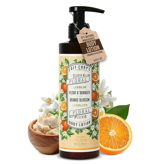 Panier des Sens –Orange Blossom Hand & Body Lotion for Dry Skin - Hydrating Body Cream for Women - Nourishing Fluid Body Moisturizer Shea Butter & Olive Oil 97% Natural Ingredients Body Care 8.45 Floz