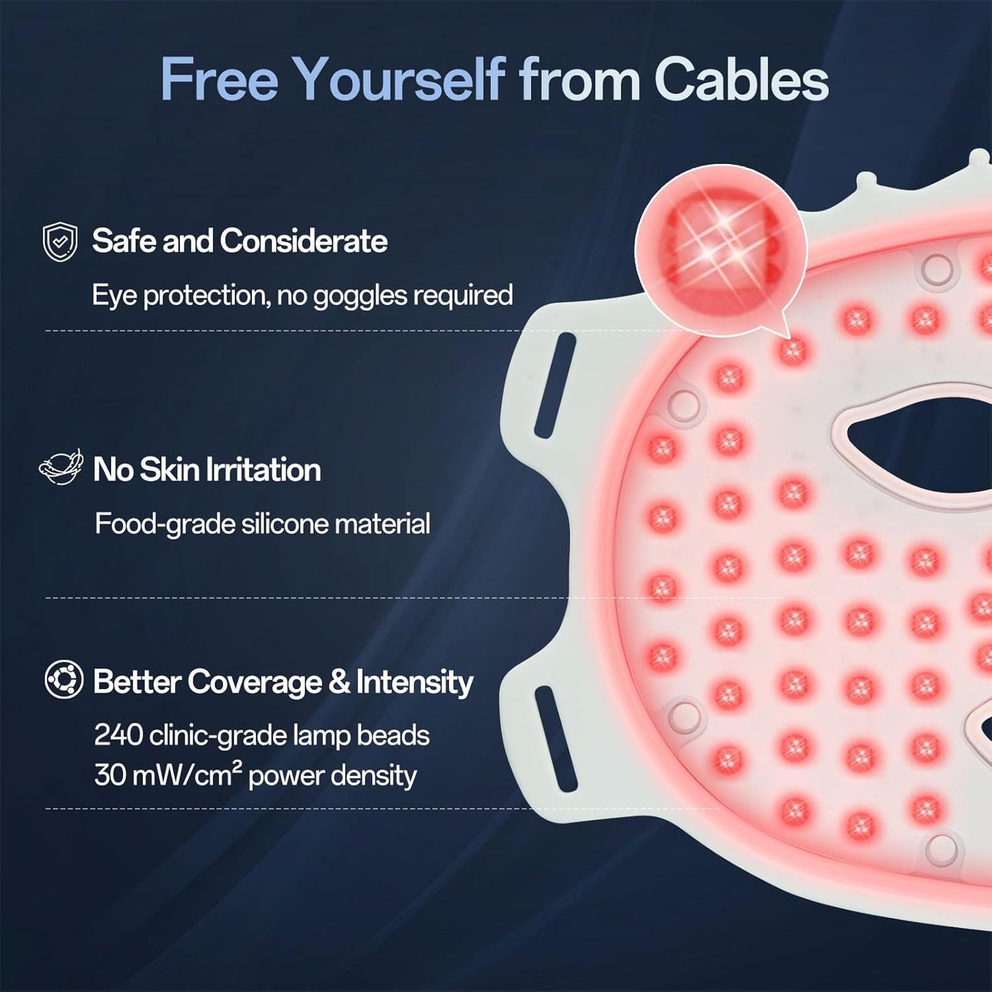 SUERBEATY Red Light Mask for Face, 7 Colors Red Light Mask, Cordless & Portable for Home & Travel, Rechargeable, Lightweight, Facial Skin Care for Women - Mom, Sister, Girlfriend and Wife - Green