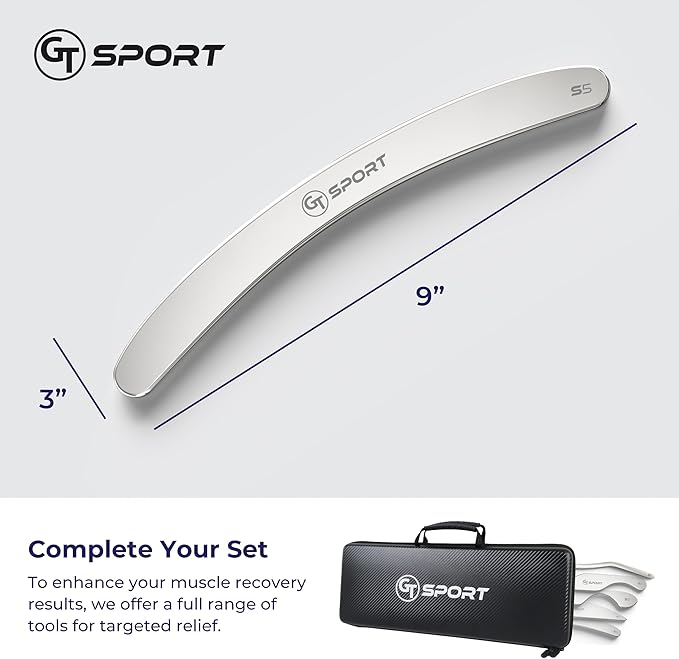 GT Sport S5 Tool is a Precision Muscle Scraper + 2 Hour Training Video. Myofascial Massage Treatment. Professional-Grade IASTM and Physical Therapy Gua Sha Graston Like Massage Tool