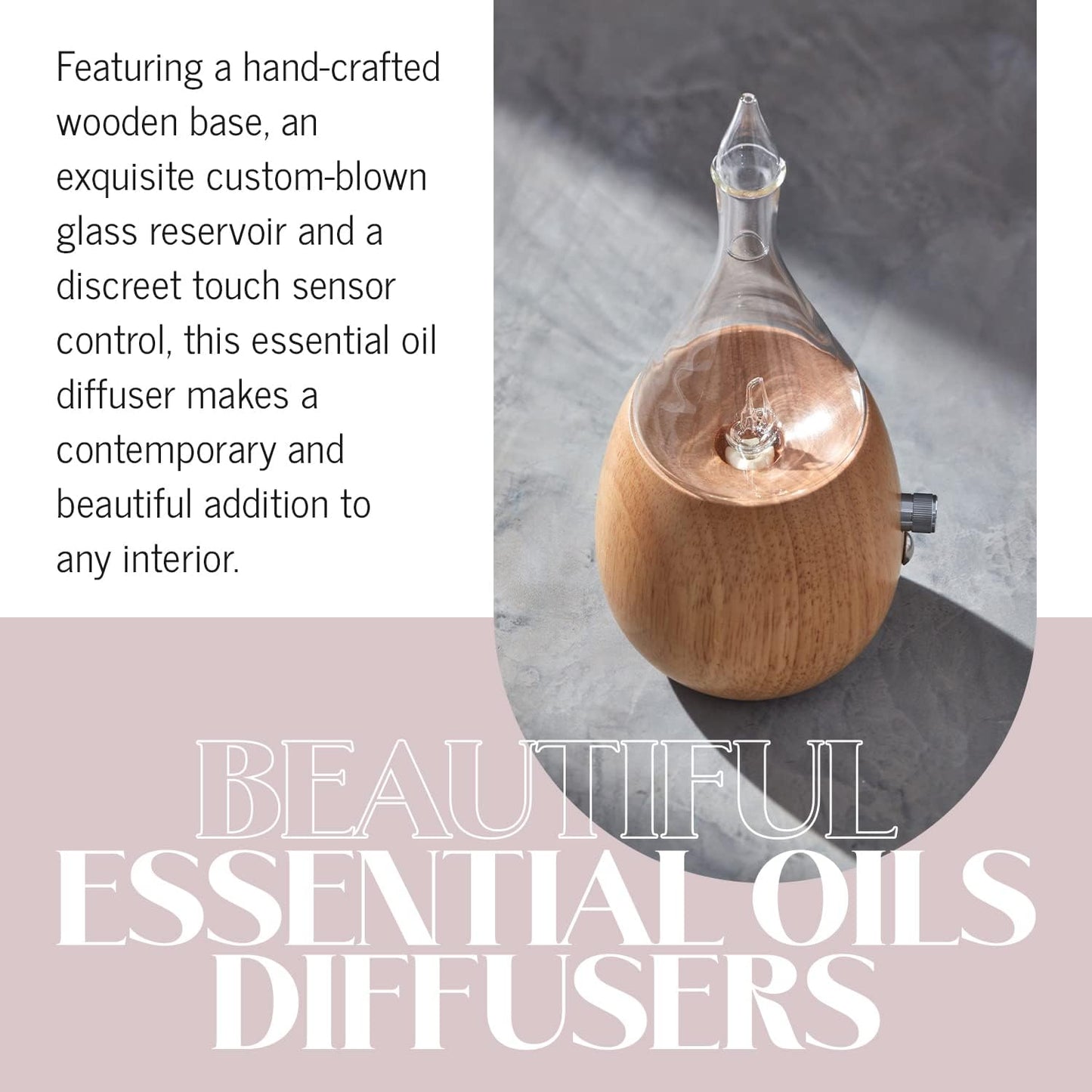 Raindrop 2.0 Nebulizing Diffuser for Essential Oil, Premium Home & Professional Use, No Water, No Heat, No Plastic - Black Raindrop by Organic Aromas