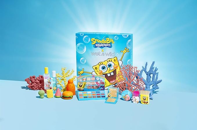 wet n wild SpongeBob SquarePants Purifying Setting Mist, 2-in-1 Face Cleanser & Makeup Setting Spray with Niacinamide & Centella - F.U.N. Edition