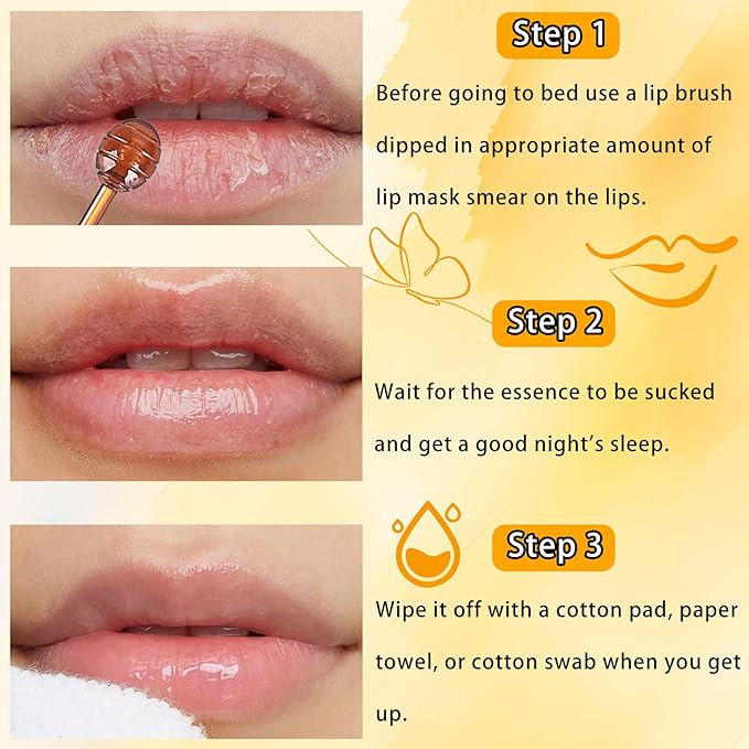 3 Pcs Bee Lip Balm Honey Exfoliator