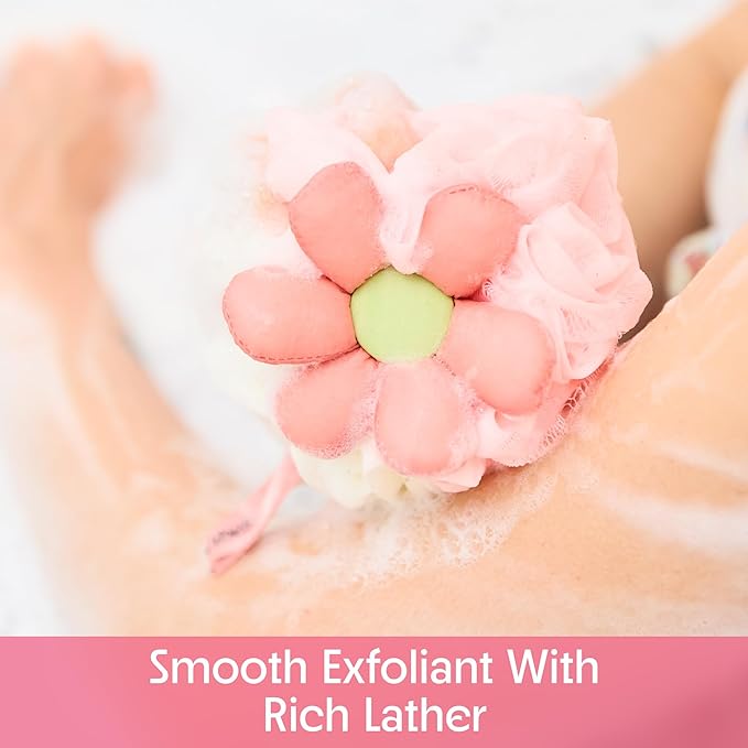 Bath loofah sponge- mesh pouf