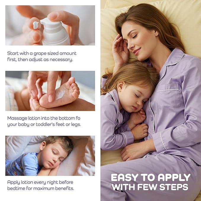 Magnesium Lotion for Kids & Babies Sleep - Bedtime Body Cream with Vanilla, Multi Vitamins & Botanical Extracts – Soothing Topical Magnesium for Relaxation, Calming & Soothing Relief