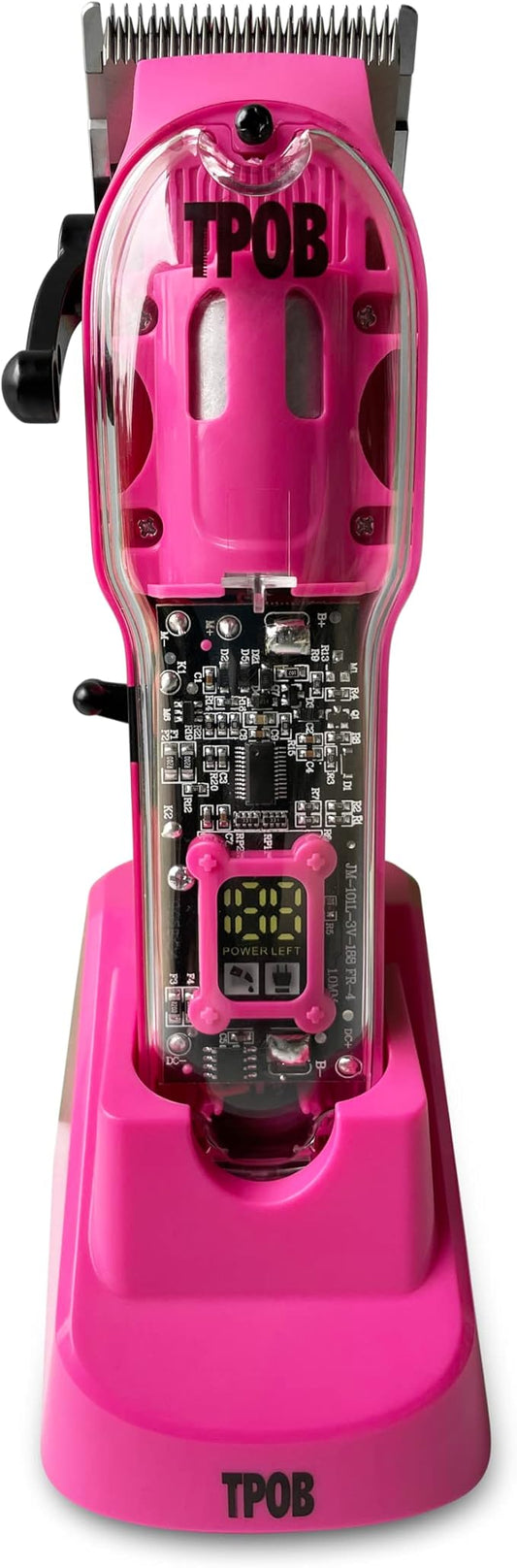 TPOB Slime 2 Candy Edition Barber Hair Clippers for Men 6800 RPM with Matte Pink Case and Taper Blade