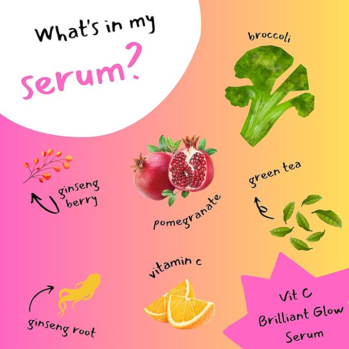 Vitamin C Brilliant Glow Face Serum – Korean Anti Aging Skincare with THD Ascorbate, Matrixyl 3000, Ferulic Acid & Ginseng – Visibly Reduces Dark Spots, Uneven Tone, Fine Lines & Wrinkles