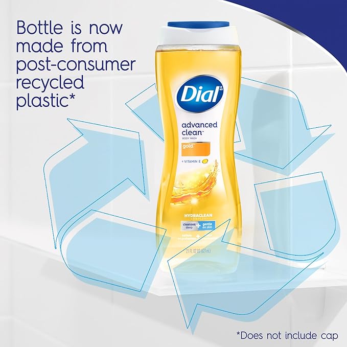 Dial Advanced Clean Gold Body Wash, 16 fl oz (Pack of 4)