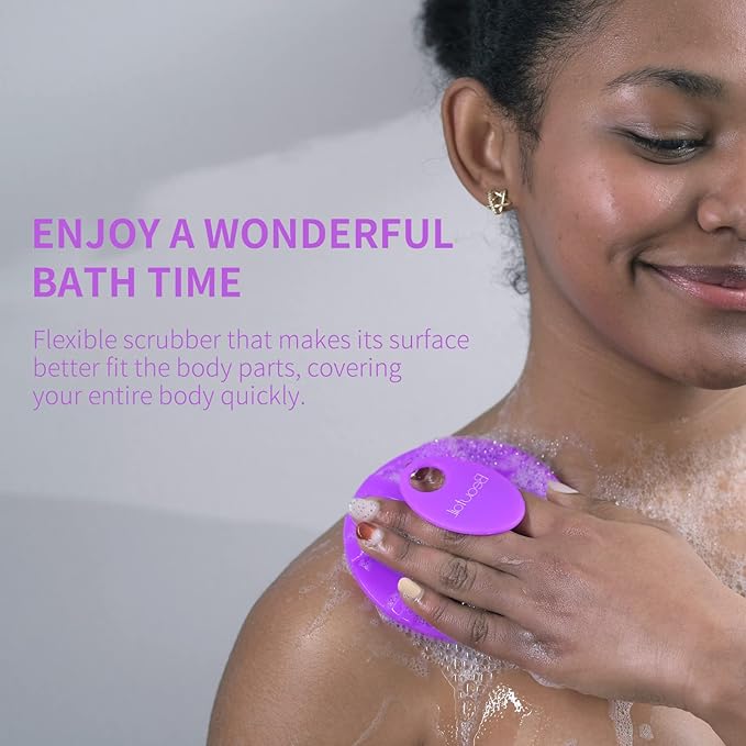 Silicone body scrubber shower bath