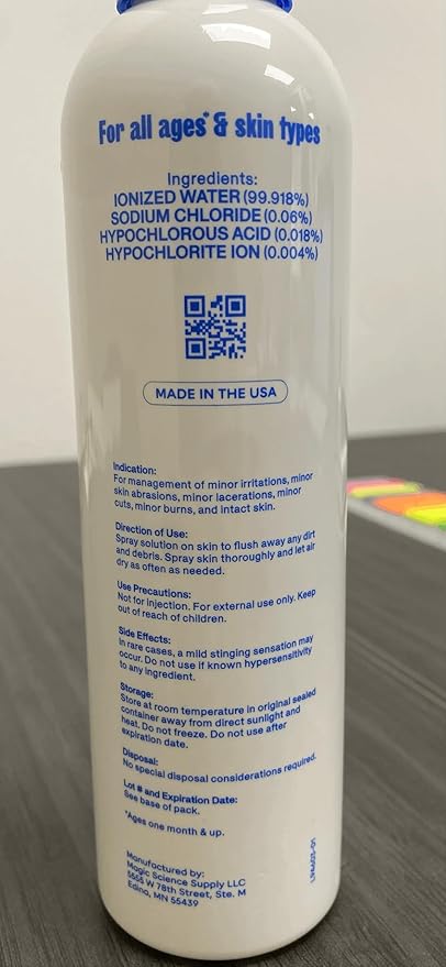 Magic Molecule Skin Cleanser for All Types, Hypochlorous Acid Spray Helps Heal Acne Prone, Eczema and Itchy Rashes and 50 Other Skin Ailments, Safe for Multiple Daily Uses, 8 oz Spray