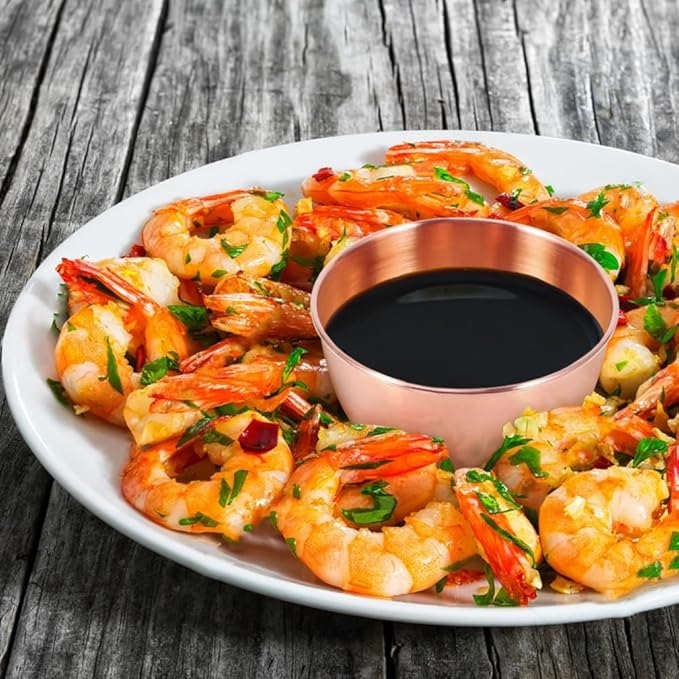 10 Pack 3.3inch Stainless Steel Sauce Dishes Mini Individual Saucers Bowl Round Seasoning Dishes Sushi Dipping Bowl Appetizer Plates, Rose Gold