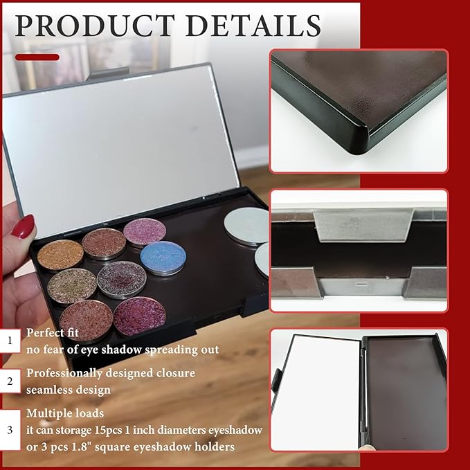 Magnetic Makeup Palette Empty with Mirror - Professional