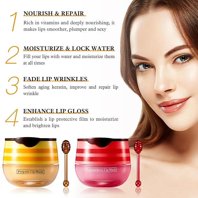 4 PCS Bee Honey Lip Balm