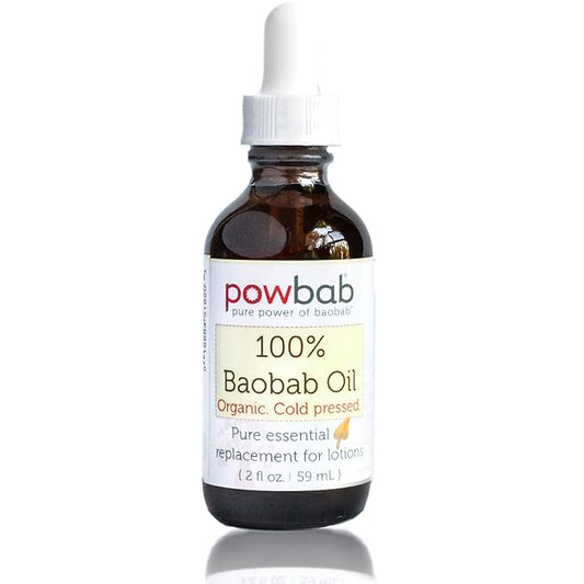 100% Baobab Oil Cold Pressed, Raw Organic Body Oil for Skin, Hair and Nail Repair. Pure Vitamin E Oil for Scars from Baobab Seeds for Skincare - 2 oz